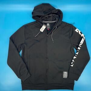 ECKO UNLTD Men's Full Zip Hoodie Black Casual Streetwear Size L NWT